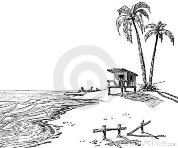 Пляж эскиз