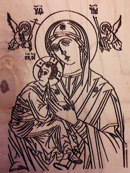 Икона Неупиваемая чаша прорись