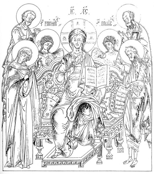 Прорись иконы Матроны Московской