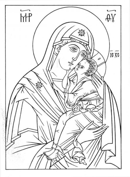 Прорись иконы Троица