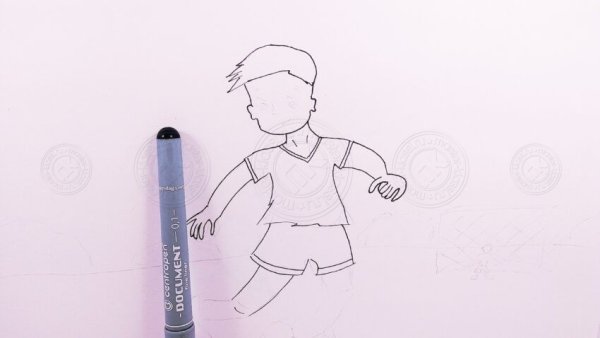 Криштиану Роналду с мячом рисунок