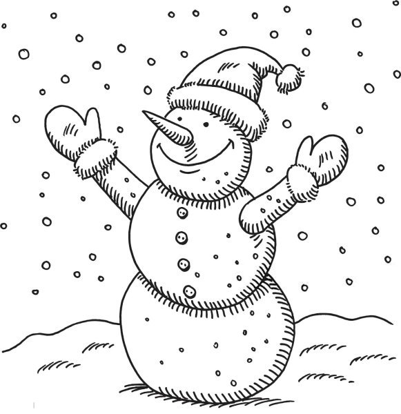 Снеговик эскиз