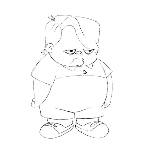 Рисунок толстым карандашом