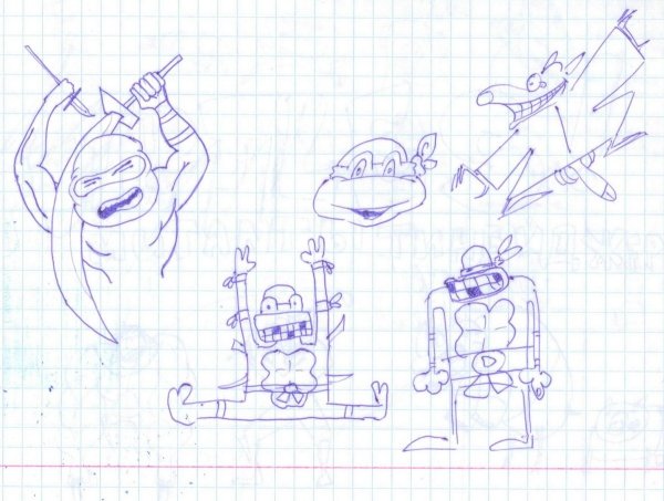 Рисунки ручкой в тетради