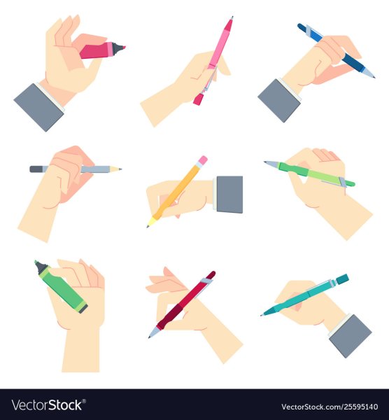 Рука с ручкой для анимации