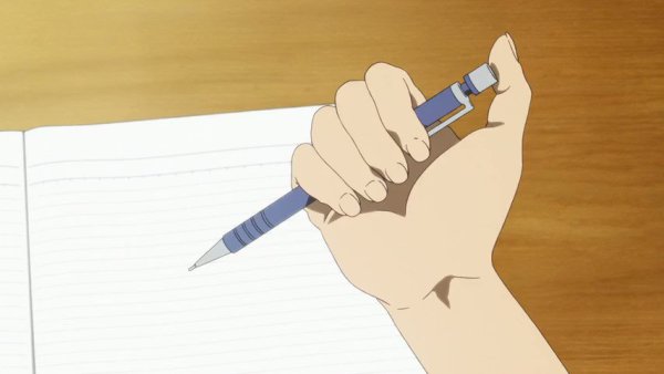 Аниме рука с ручкой