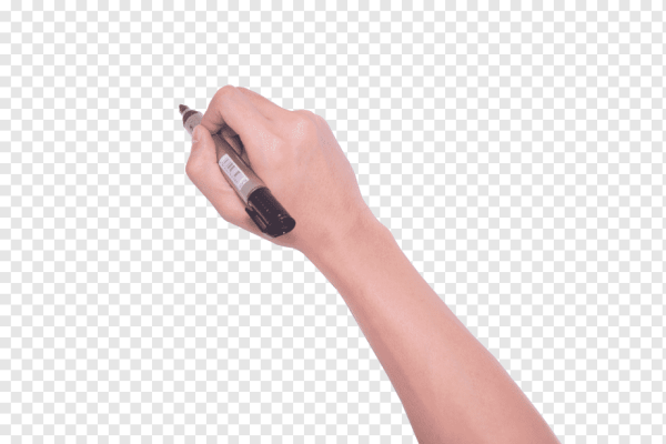 Женская рука с ручкой