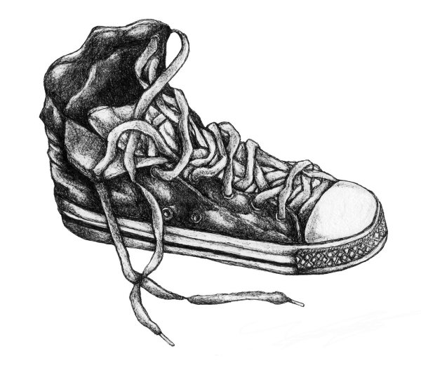 Кеды гелевой ручкой