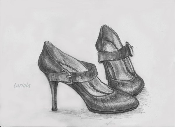 Обувь карандашом