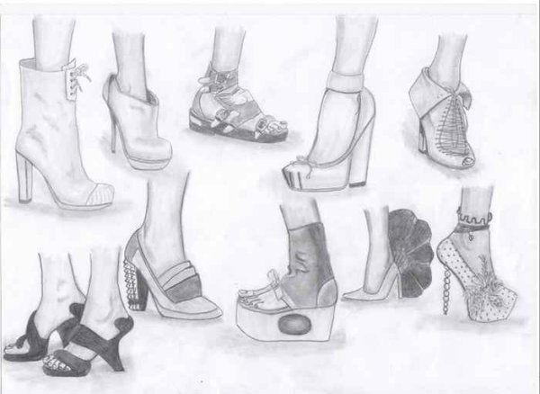 Обувь для рисования девушек