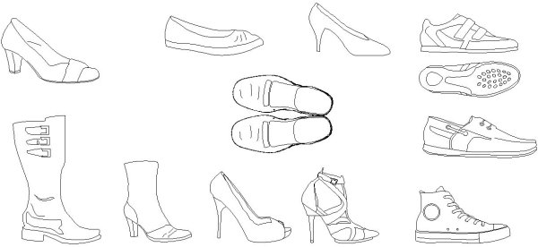 Обувь карандашом