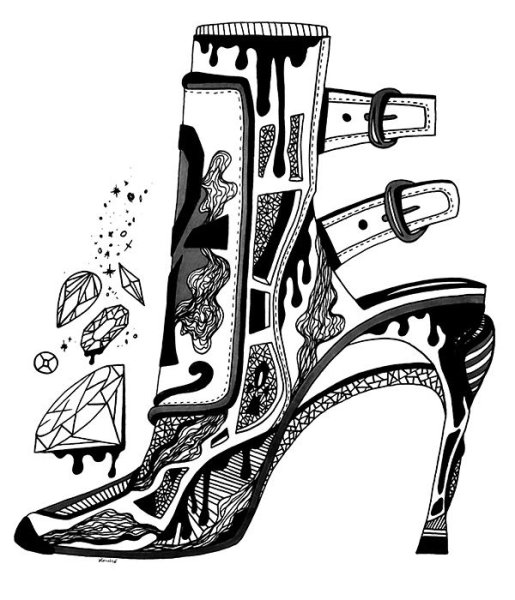 Мужская и женская обувь порисовать