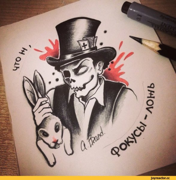 Тату клоун эскизы