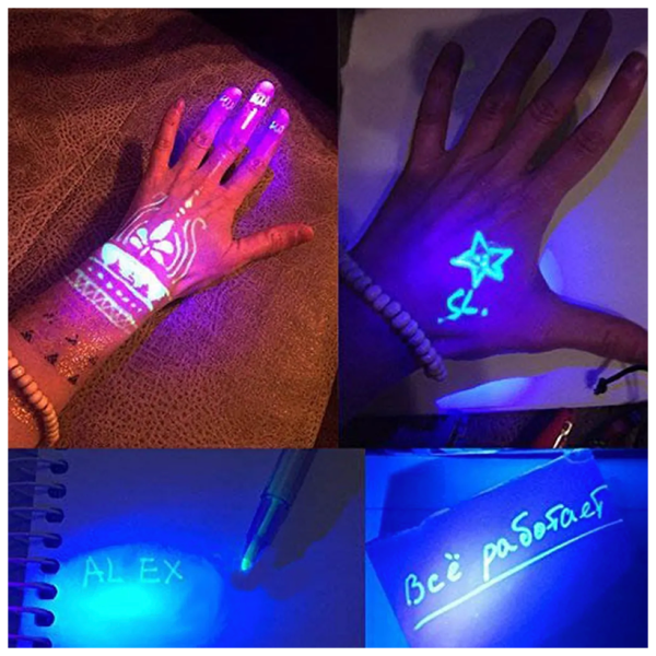 Ручка с невидимыми чернилами и ультрафиолетовым фонариком