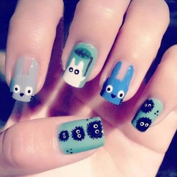 Простые рисунки на ногтях