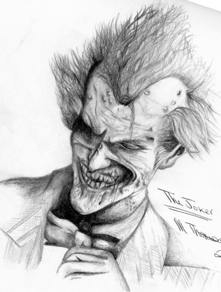 Джокер арты карандашом