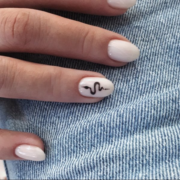 Маникюр гелевой ручкой