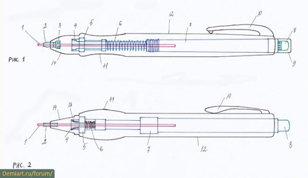 Механический автоматический карандаш схема сборки