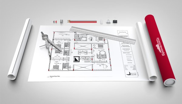 Чертеж на ватмане