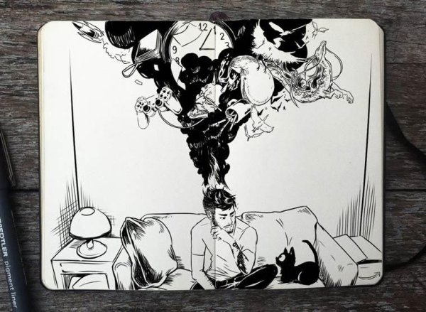 Скетчбук для рисования комиксов