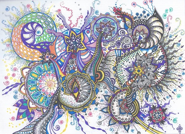 Рисование цветными ручками