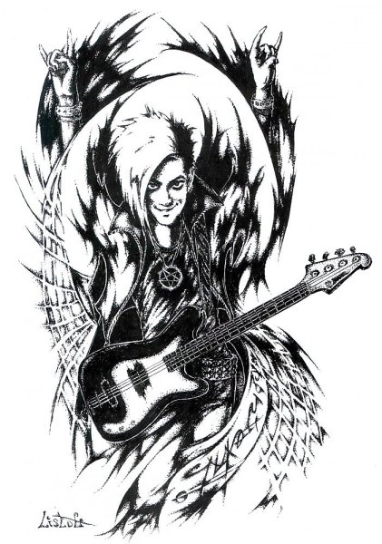 Гитара гелевой ручкой