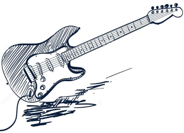 Электрогитара рисунок