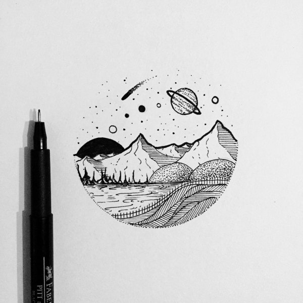 Корабль ручкой