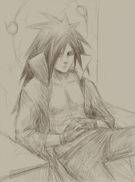 Мадара Учиха карандашом