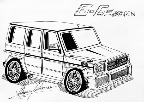 Раскраска Mercedes g63 AMG