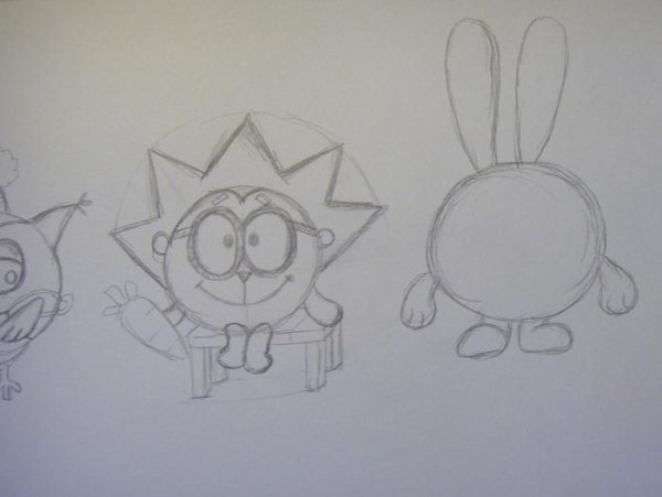 Рисунок смешариков карандашом срисовать