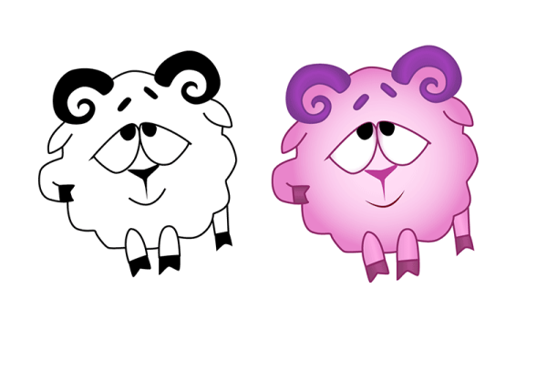 Ёжик из смешариков карандашом