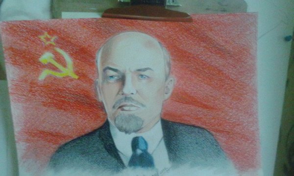 Портрет Ленина пошагово