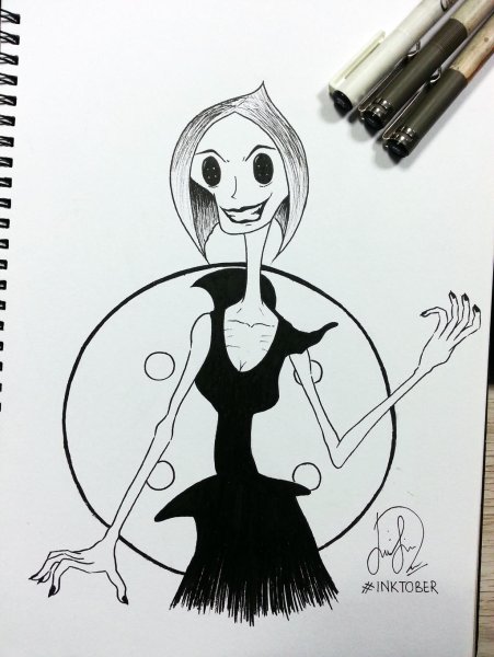 Рисунки маркером черным