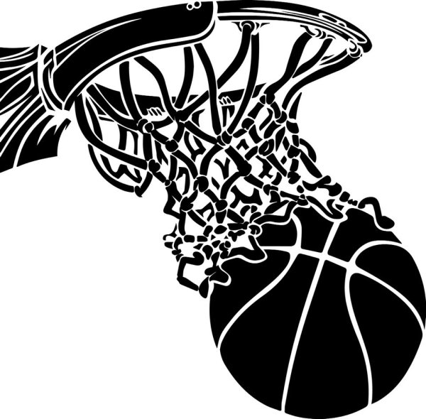 Трафарет баскетболиста