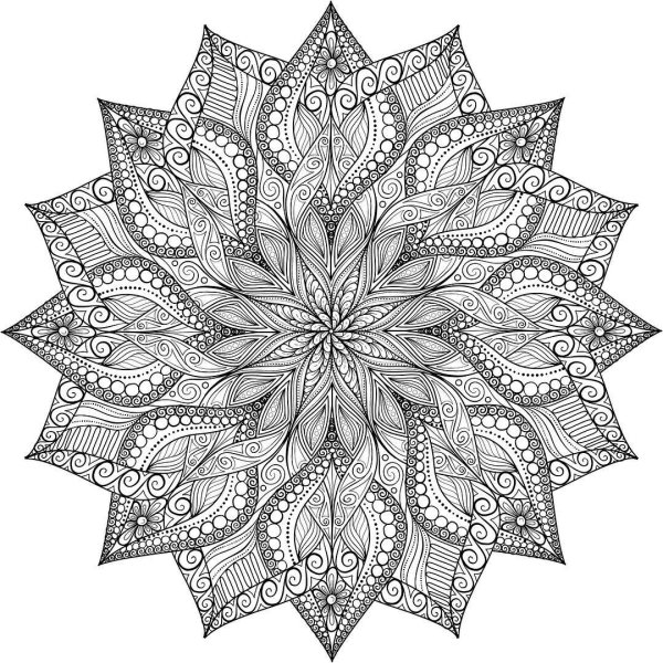 Красивые мандалы черно белые