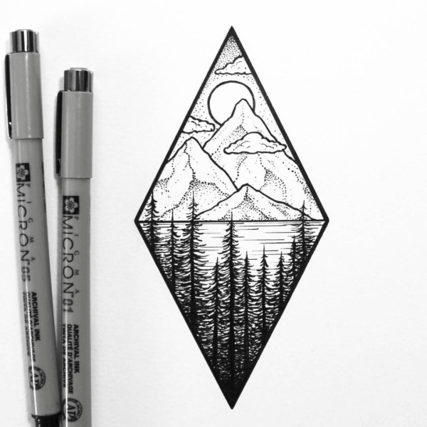 Рисование ручкой геометрия