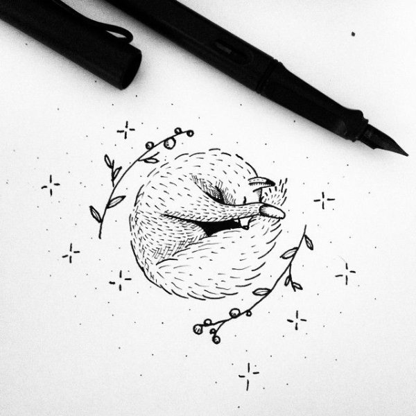 Минимализм эскизы ручкой