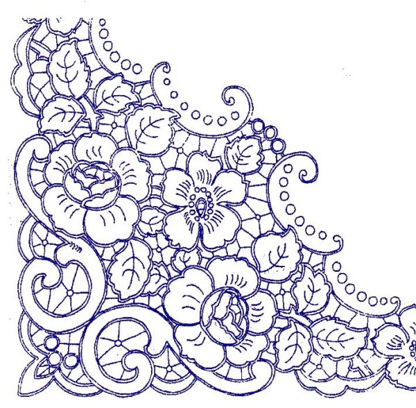 Кружево трафарет