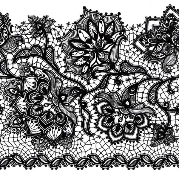 Черно белое кружево