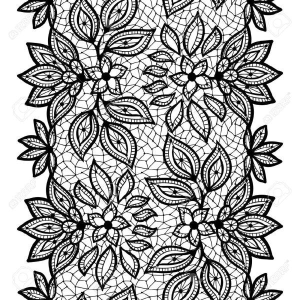 Кружево цветочный орнамент