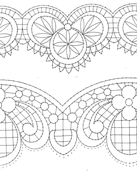 Кружево Ришелье в точечной росписи