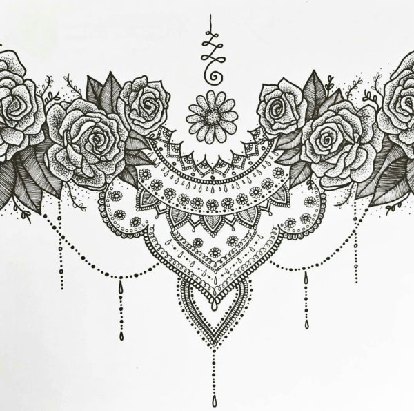 Кружевной браслет эскиз