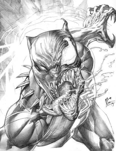 Марвел скетч Веном