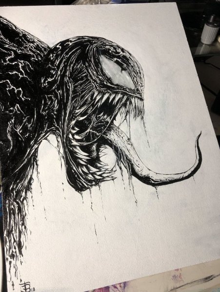 Веном тату эскиз