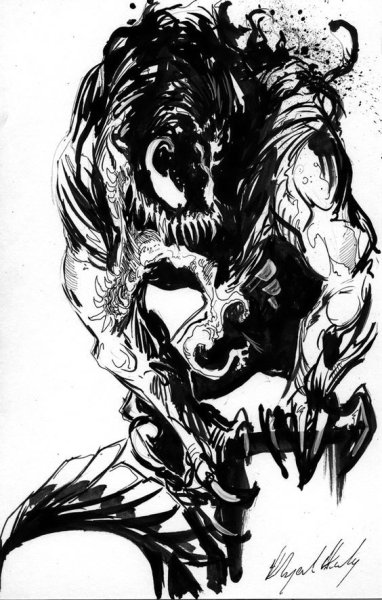 Веном тату эскиз