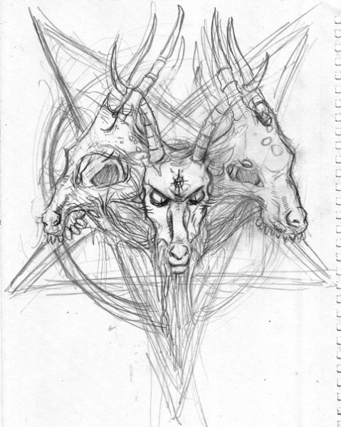 Сатанинские рисунки карандашом