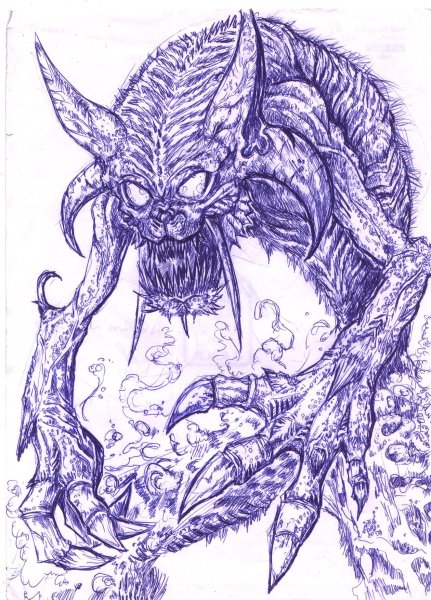 Демон эскиз простой
