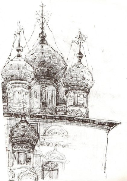 Купол церкви рисунок