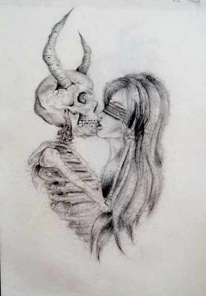 Сатанинские рисунки карандашом